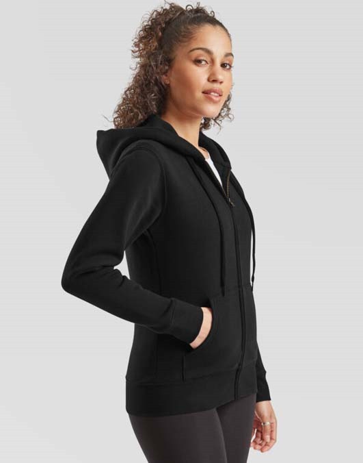 Ladies&#39; Premium Hooded Sweat Jacket